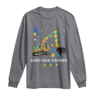 World Down Syndrome Awareness Day Bulldozer Long Sleeve Shirt