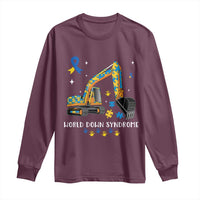 World Down Syndrome Awareness Day Bulldozer Long Sleeve Shirt