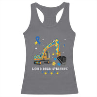 World Down Syndrome Awareness Day Bulldozer Racerback Tank Top