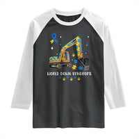 World Down Syndrome Awareness Day Bulldozer Raglan Shirt