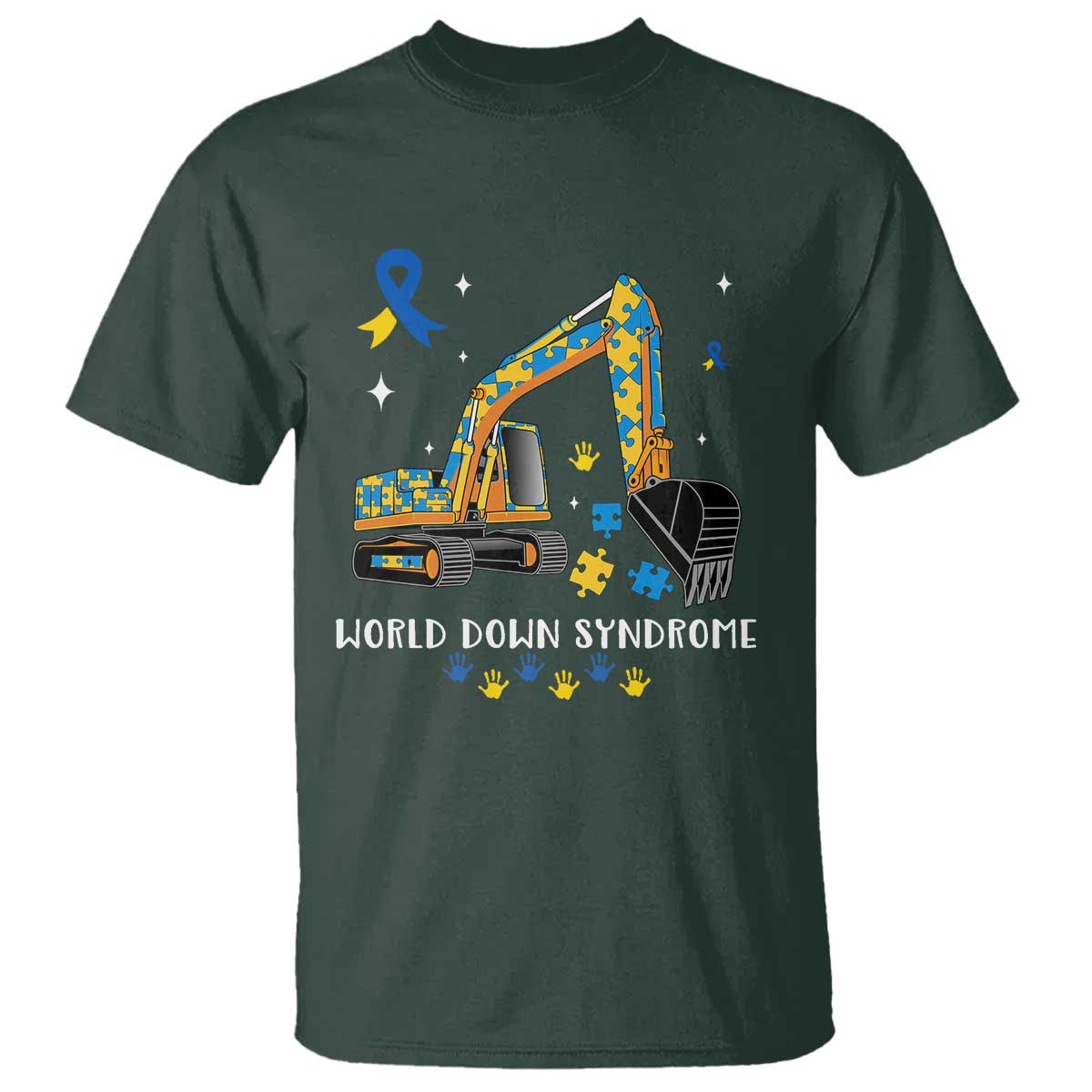 World Down Syndrome Awareness Day Bulldozer T Shirt