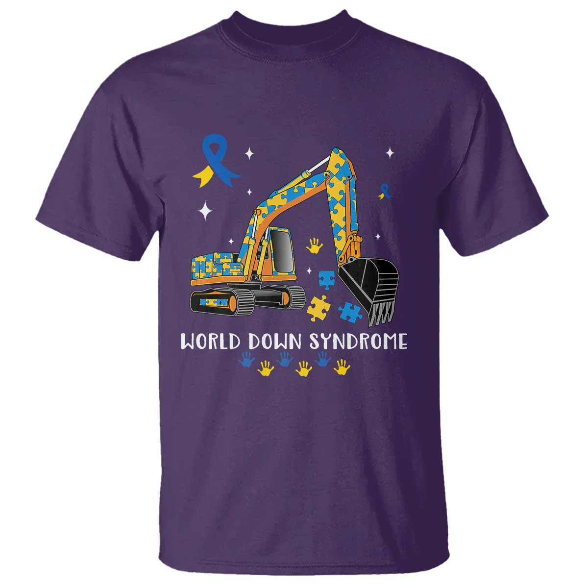 World Down Syndrome Awareness Day Bulldozer T Shirt