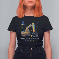 World Down Syndrome Awareness Day Bulldozer T Shirt For Women