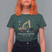 World Down Syndrome Awareness Day Bulldozer T Shirt For Women