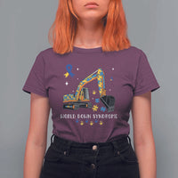 World Down Syndrome Awareness Day Bulldozer T Shirt For Women