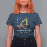 World Down Syndrome Awareness Day Bulldozer T Shirt For Women