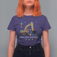 World Down Syndrome Awareness Day Bulldozer T Shirt For Women