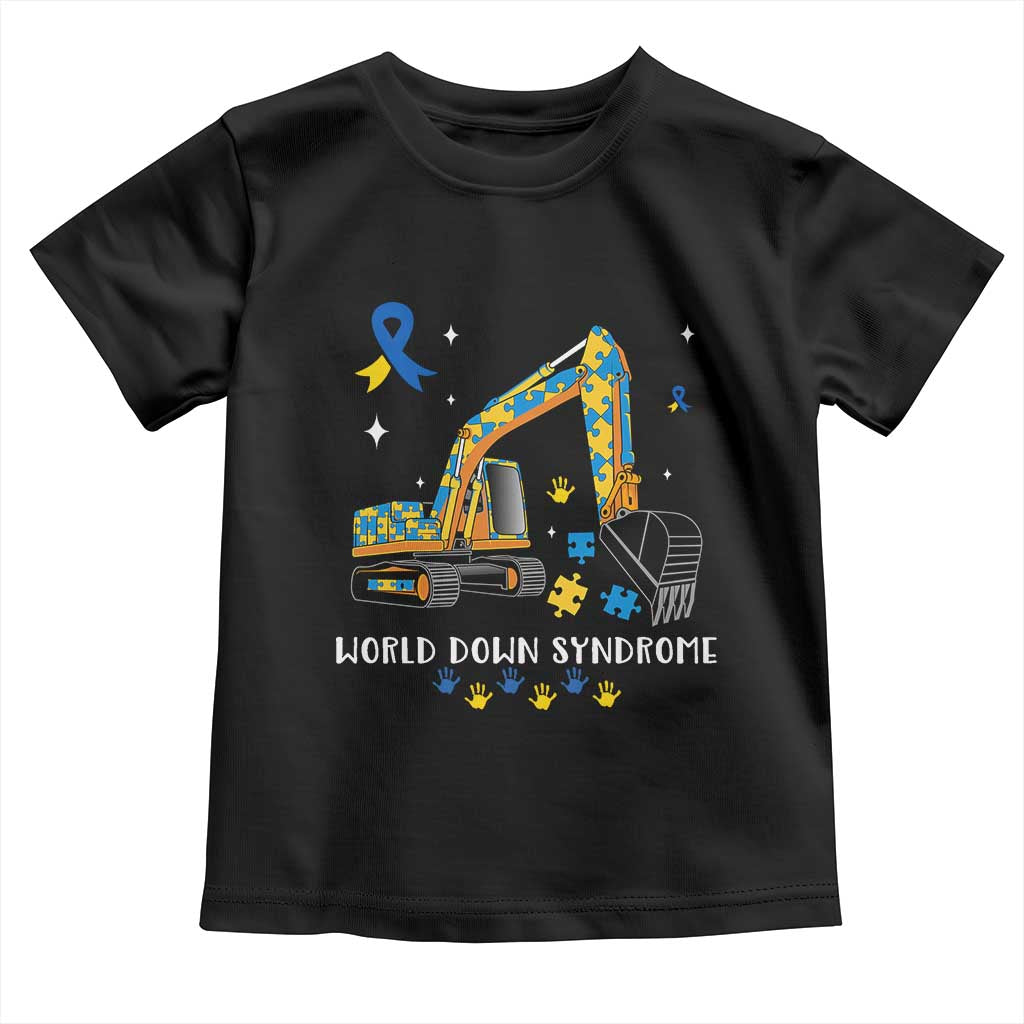 World Down Syndrome Awareness Day Bulldozer Toddler T Shirt