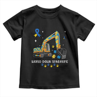 World Down Syndrome Awareness Day Bulldozer Toddler T Shirt