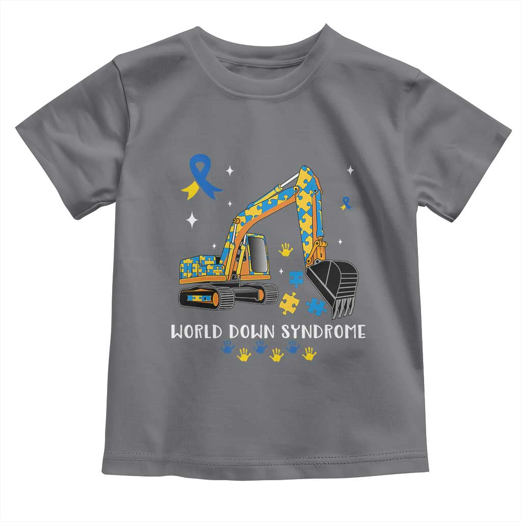 World Down Syndrome Awareness Day Bulldozer Toddler T Shirt