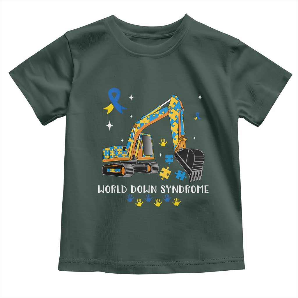 World Down Syndrome Awareness Day Bulldozer Toddler T Shirt