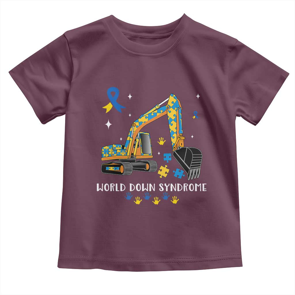 World Down Syndrome Awareness Day Bulldozer Toddler T Shirt