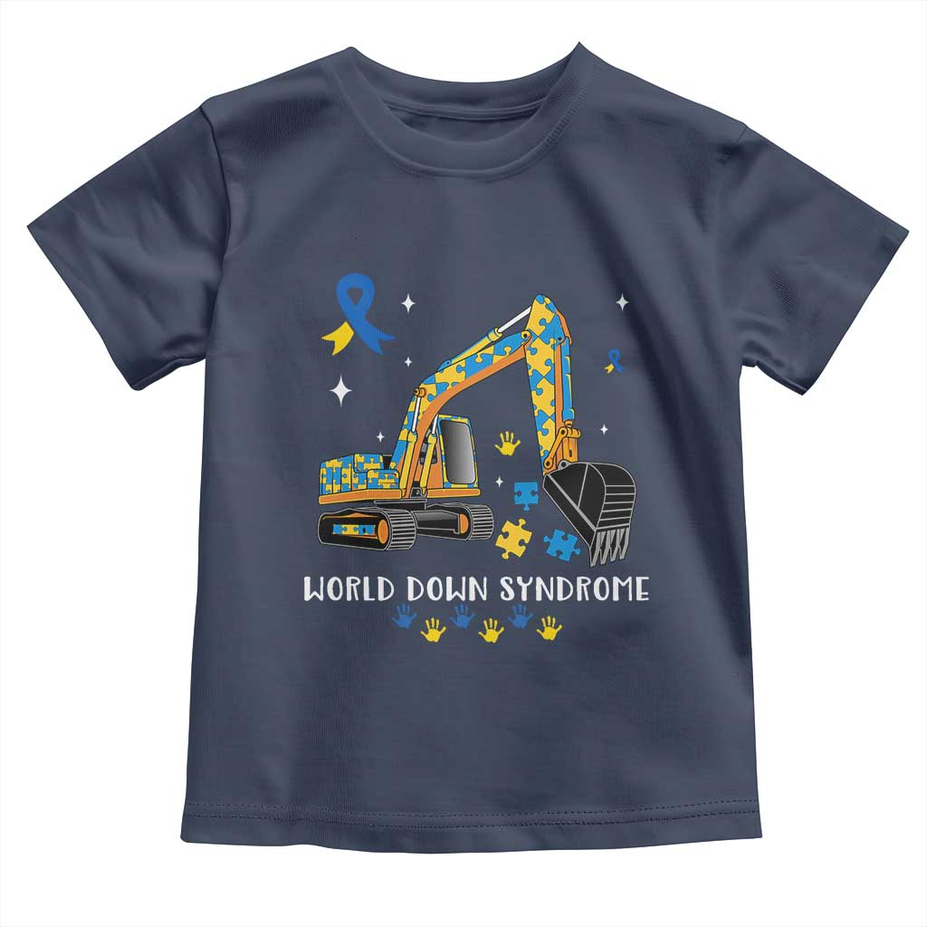 World Down Syndrome Awareness Day Bulldozer Toddler T Shirt