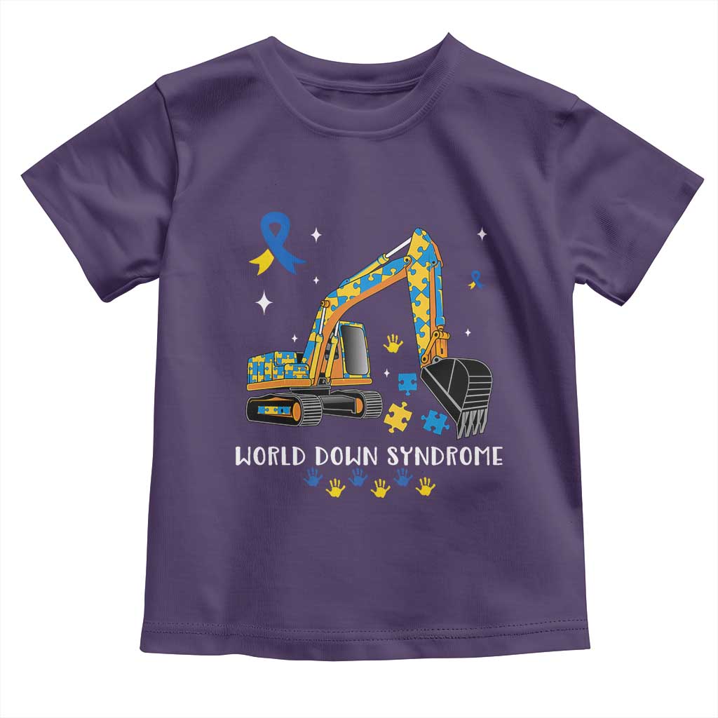 World Down Syndrome Awareness Day Bulldozer Toddler T Shirt
