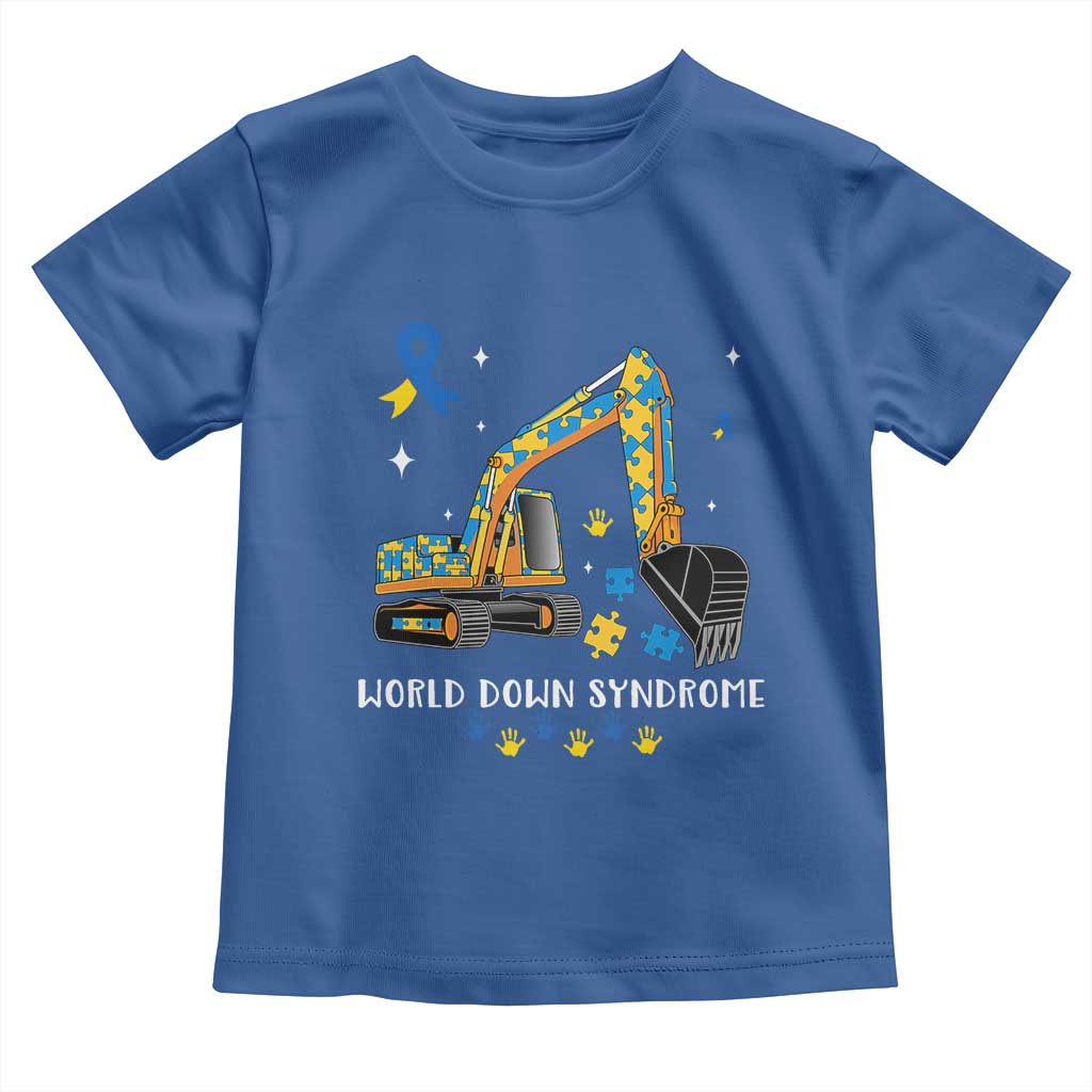 World Down Syndrome Awareness Day Bulldozer Toddler T Shirt