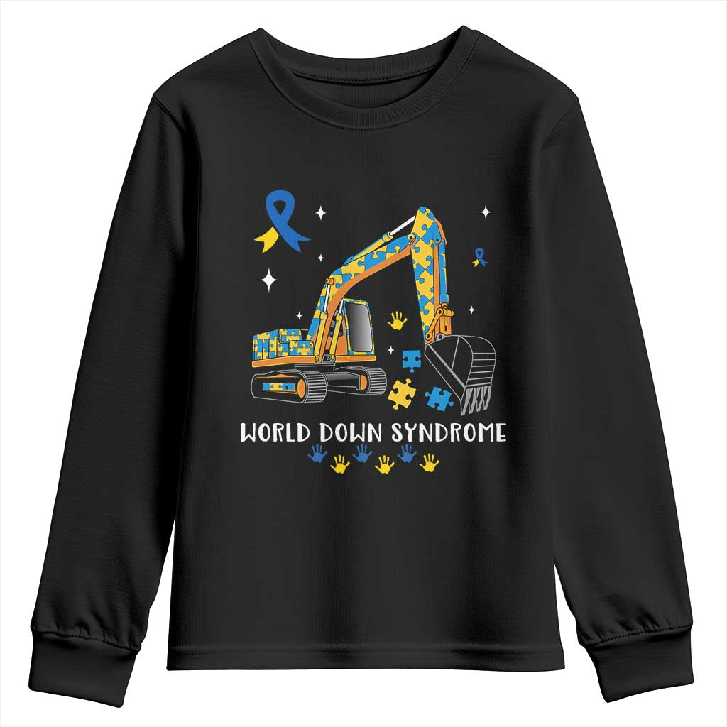 World Down Syndrome Awareness Day Bulldozer Youth Sweatshirt