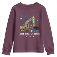 World Down Syndrome Awareness Day Bulldozer Youth Sweatshirt