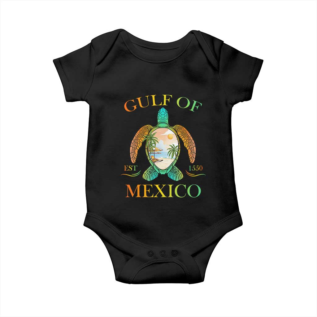 Gulf Of America Est 2025 Baby Onesie Funny Turtle Beach Vibe