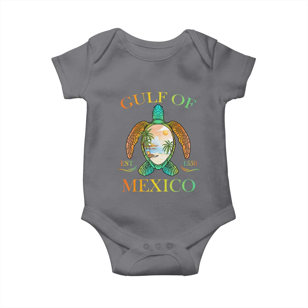 Gulf Of America Est 2025 Baby Onesie Funny Turtle Beach Vibe