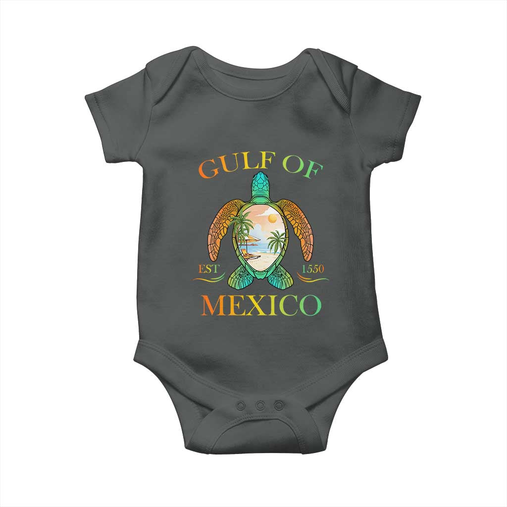 Gulf Of America Est 2025 Baby Onesie Funny Turtle Beach Vibe