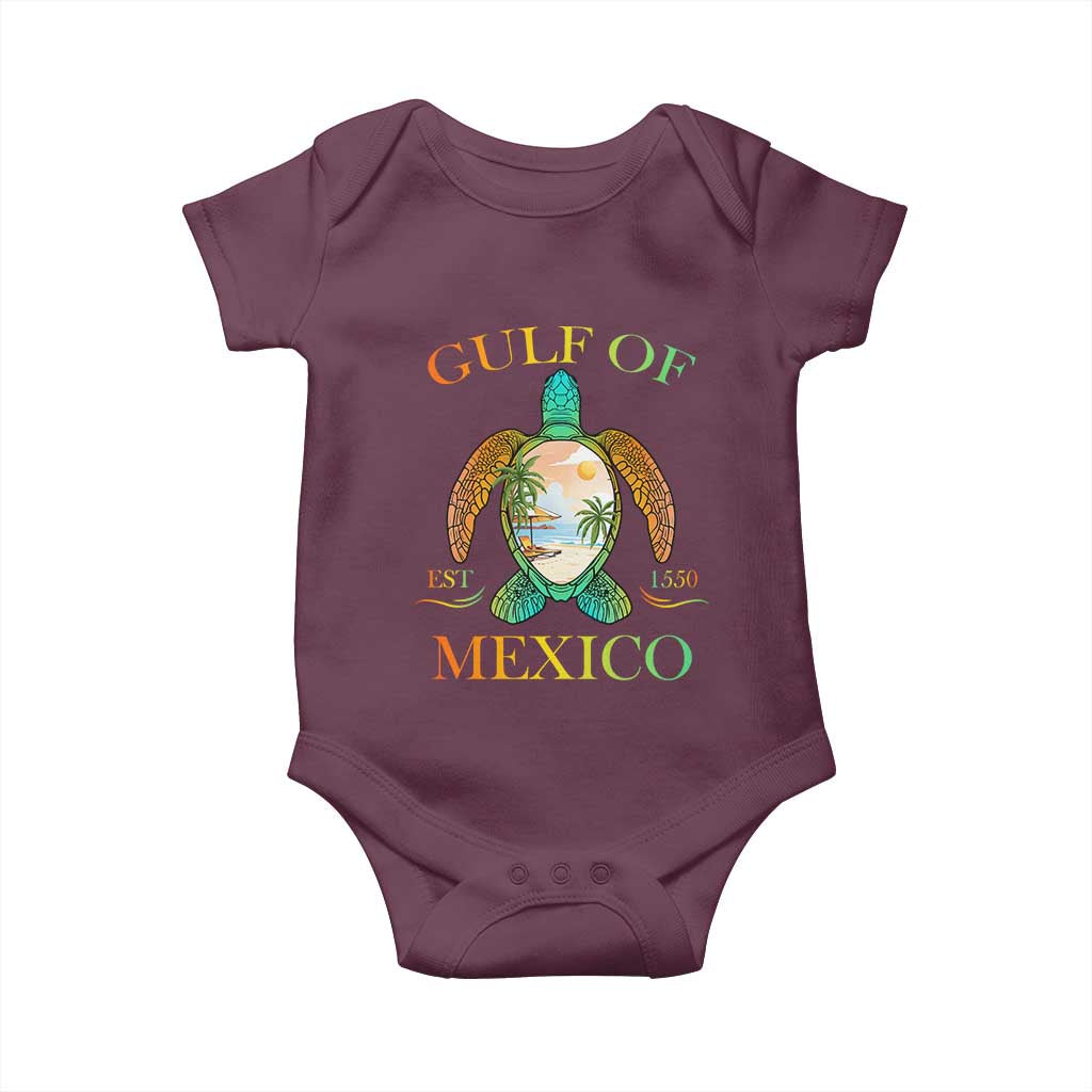 Gulf Of America Est 2025 Baby Onesie Funny Turtle Beach Vibe