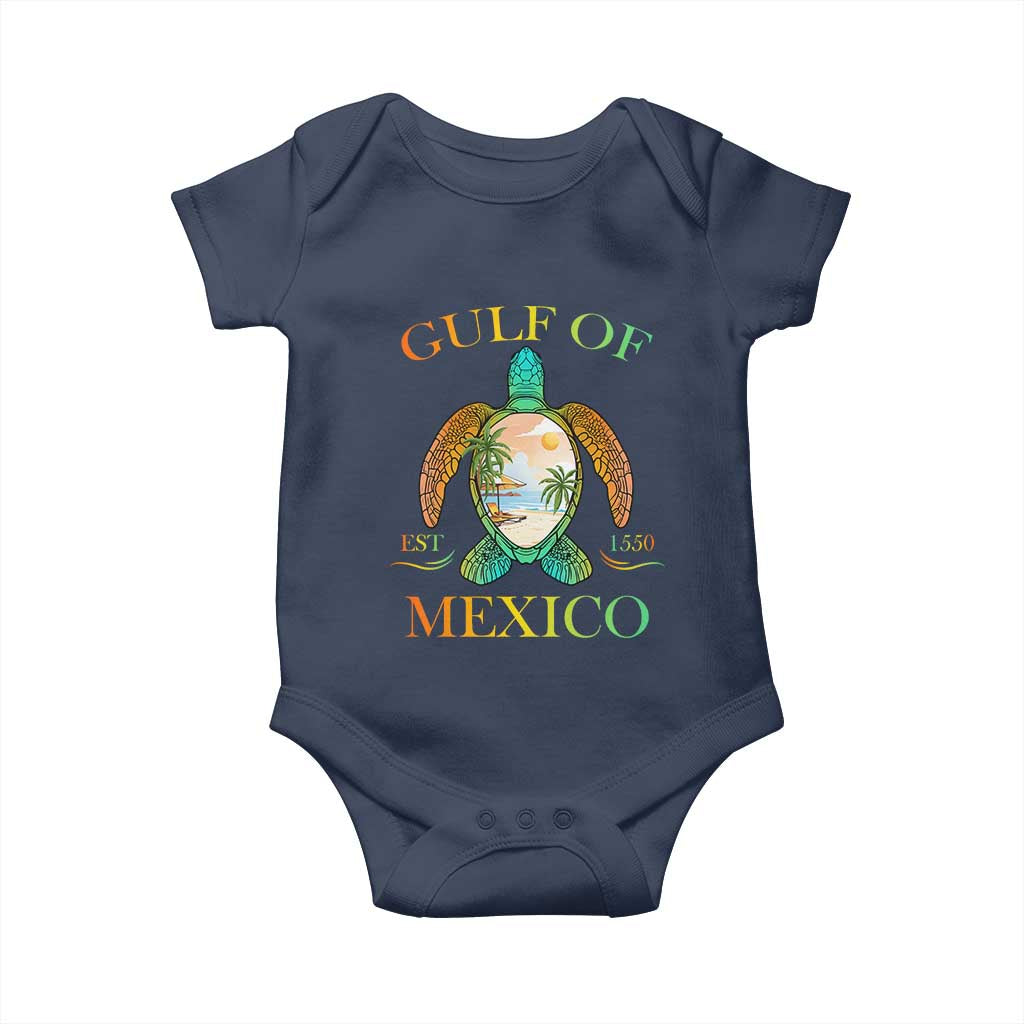 Gulf Of America Est 2025 Baby Onesie Funny Turtle Beach Vibe