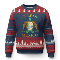 Gulf Of USA Est 2025 Ugly Christmas Sweater Funny Turtle Beach Vibe - Wonder Print Shop