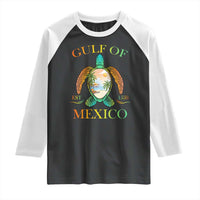 Gulf Of America Est 2025 Raglan Shirt Funny Turtle Beach Vibe