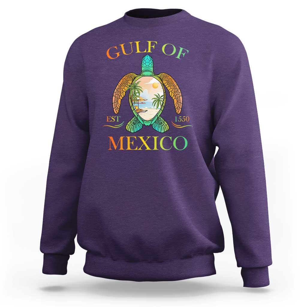 Gulf Of America Est 2025 Sweatshirt Funny Turtle Beach Vibe