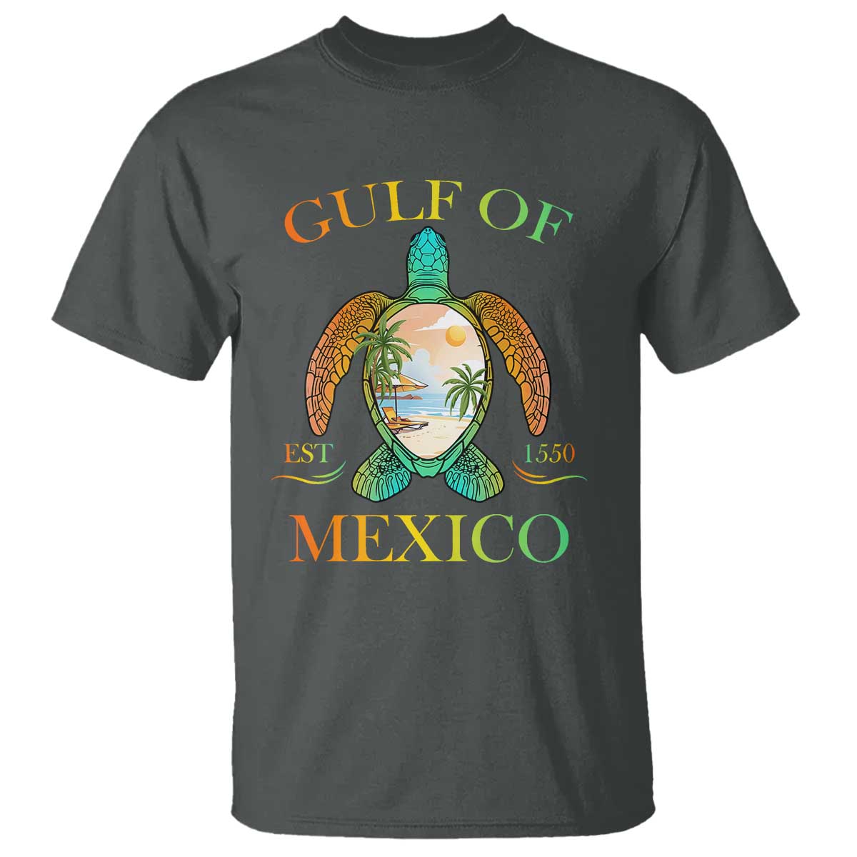 Gulf Of America Est 2025 T Shirt Funny Turtle Beach Vibe