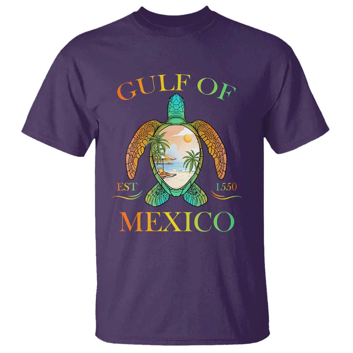 Gulf Of America Est 2025 T Shirt Funny Turtle Beach Vibe