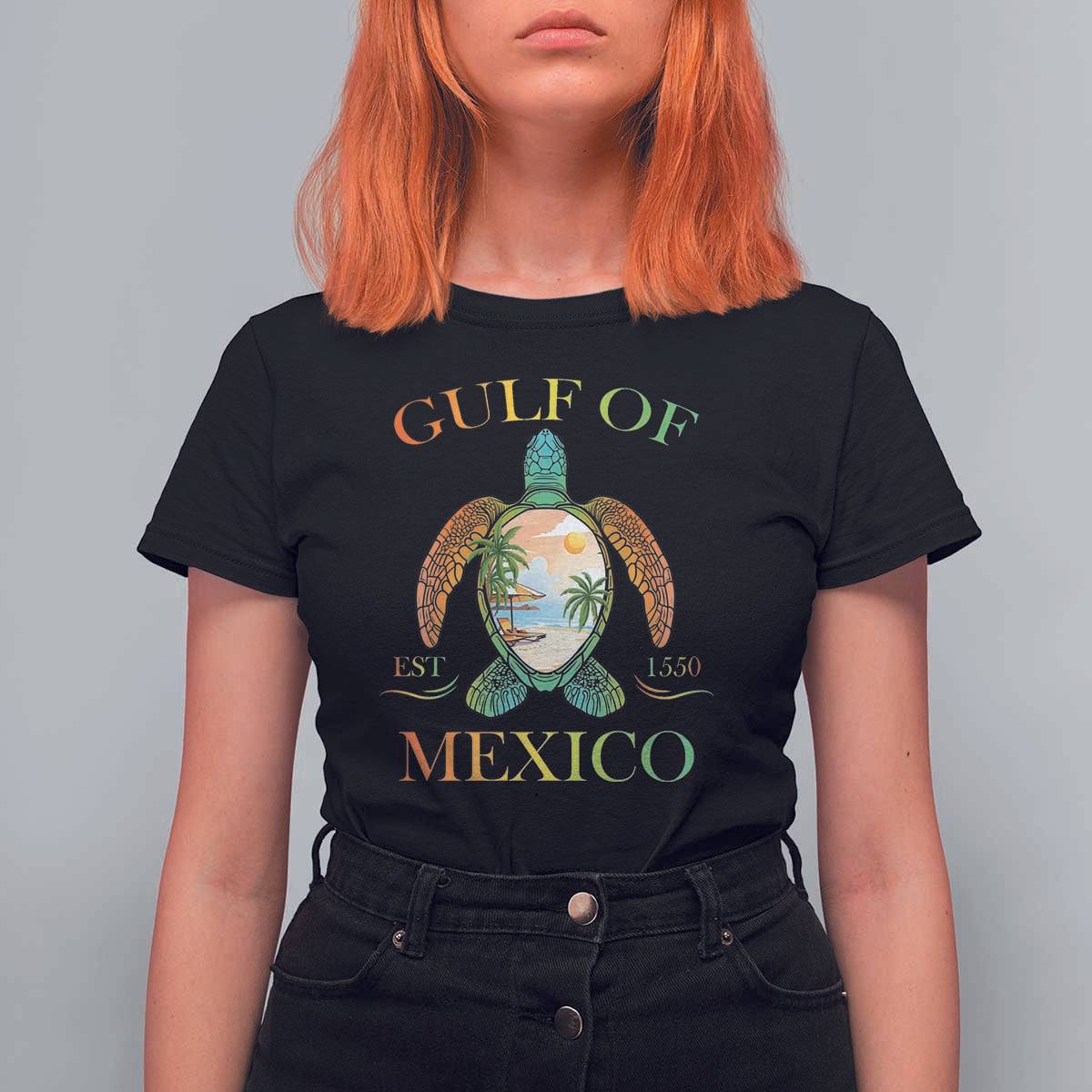 Gulf Of America Est 2025 T Shirt For Women Funny Turtle Beach Vibe