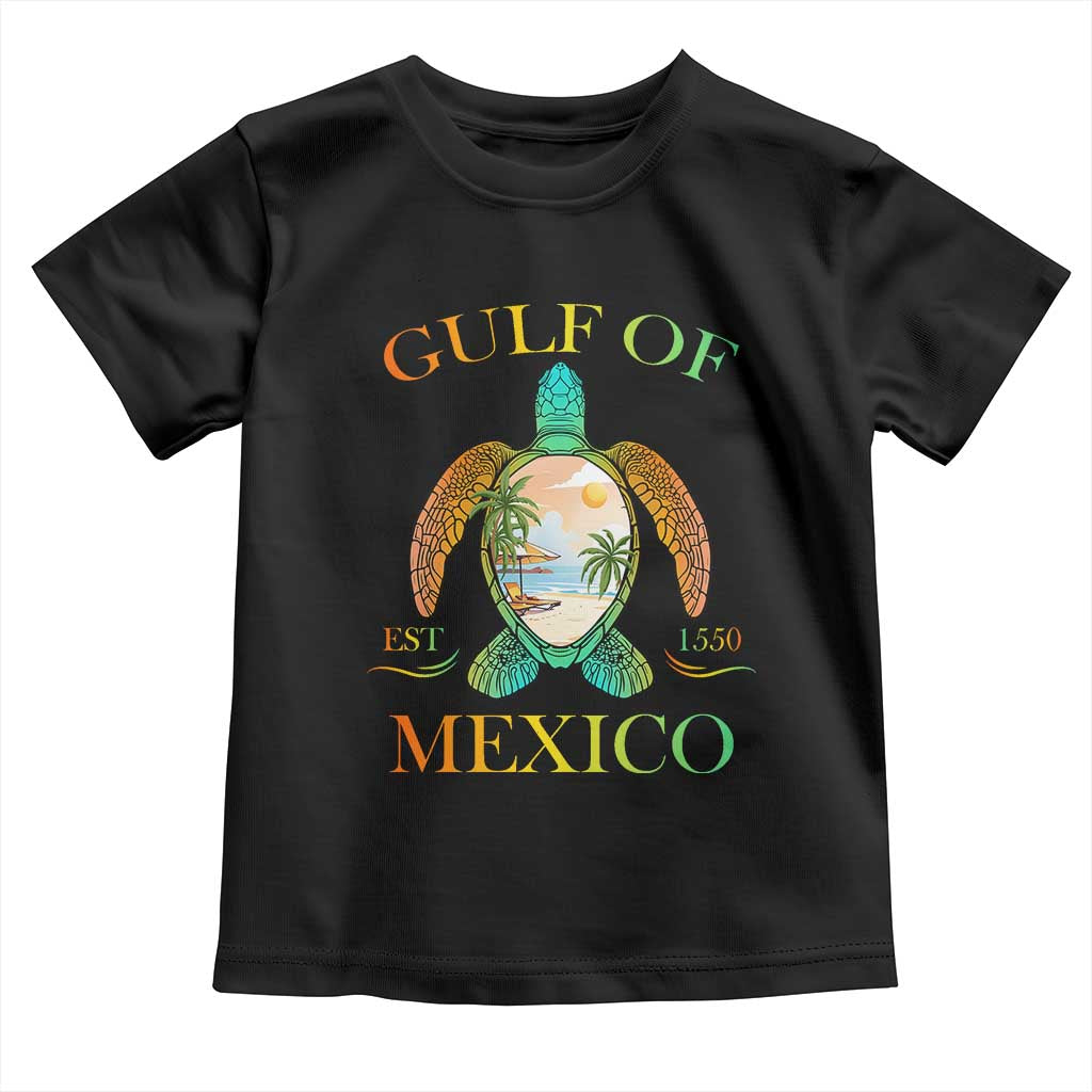 Gulf Of America Est 2025 Toddler T Shirt Funny Turtle Beach Vibe
