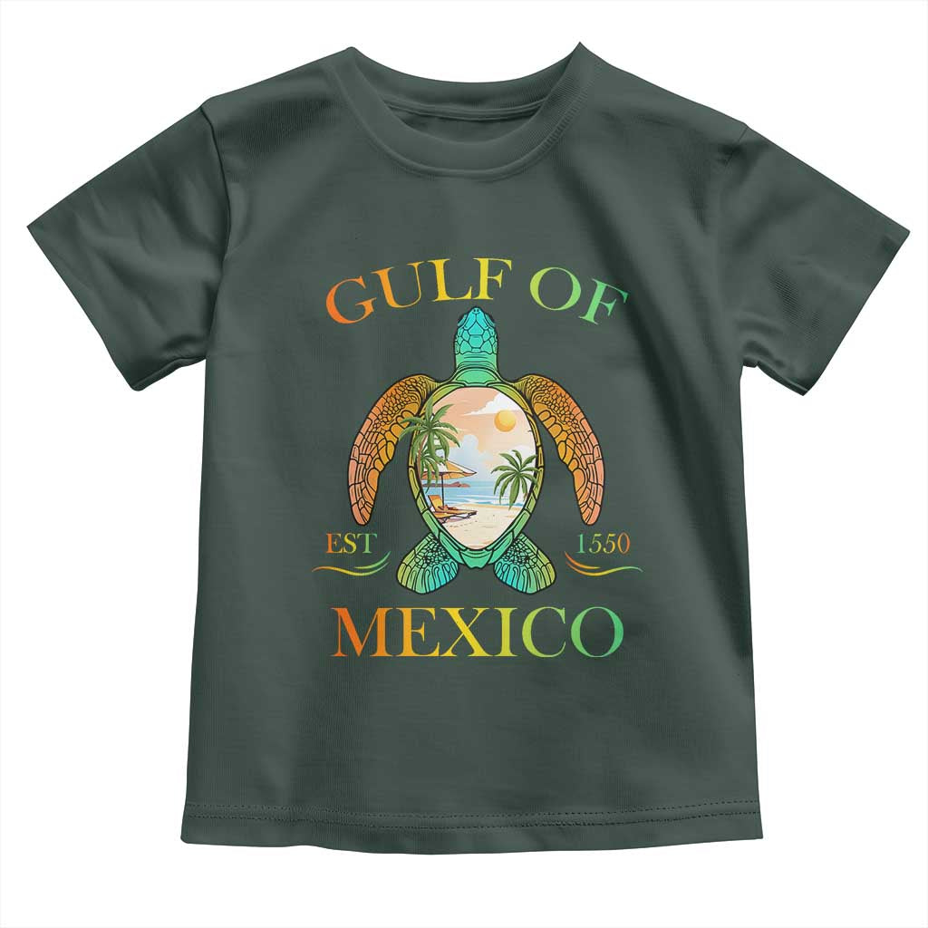 Gulf Of America Est 2025 Toddler T Shirt Funny Turtle Beach Vibe