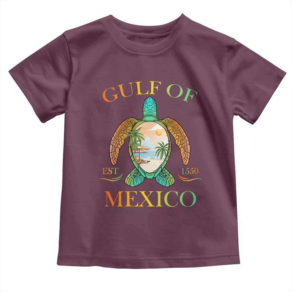 Gulf Of America Est 2025 Toddler T Shirt Funny Turtle Beach Vibe