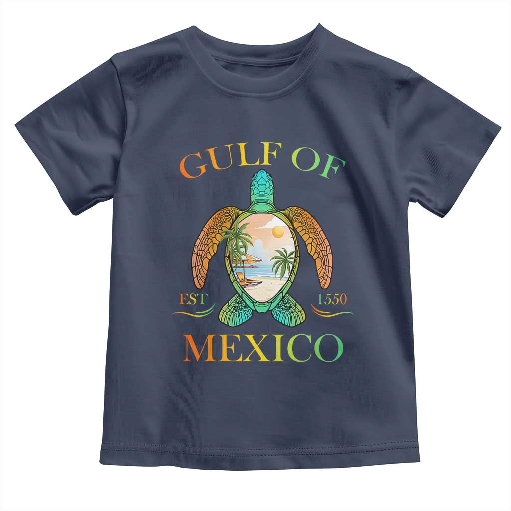 Gulf Of America Est 2025 Toddler T Shirt Funny Turtle Beach Vibe