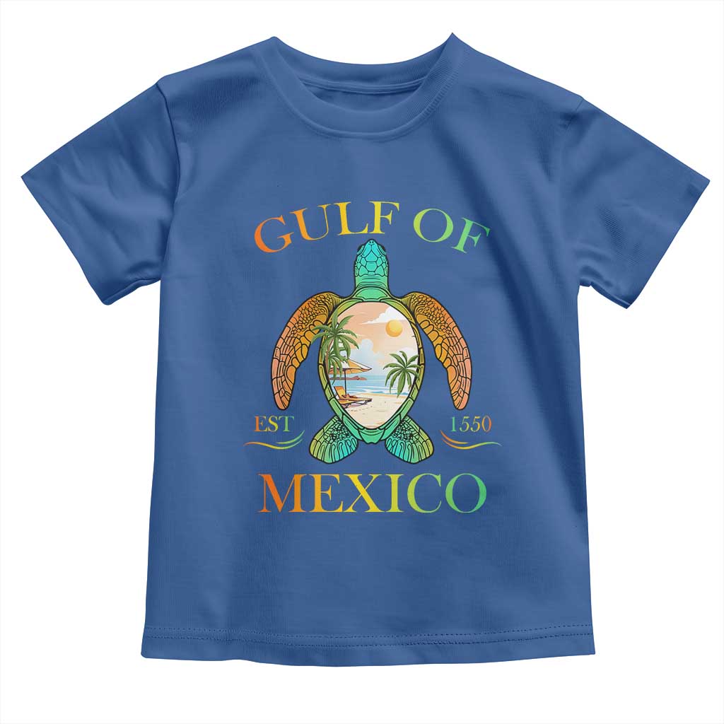 Gulf Of America Est 2025 Toddler T Shirt Funny Turtle Beach Vibe
