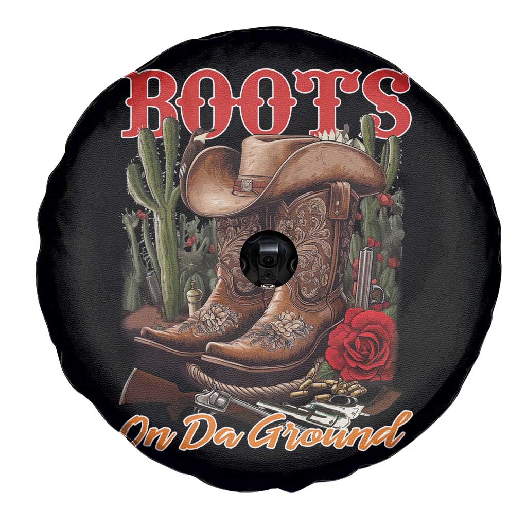 Boots On The Ground Spare Tire Cover Cowgirl Line Dance Western Cowboy