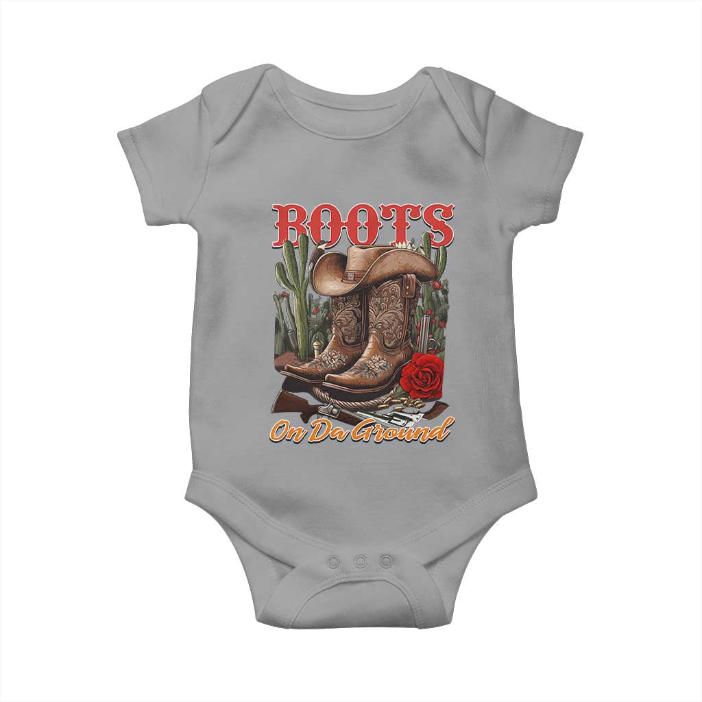 Boots On The Ground Baby Onesie Cowgirl Line Dance Western Cowboy