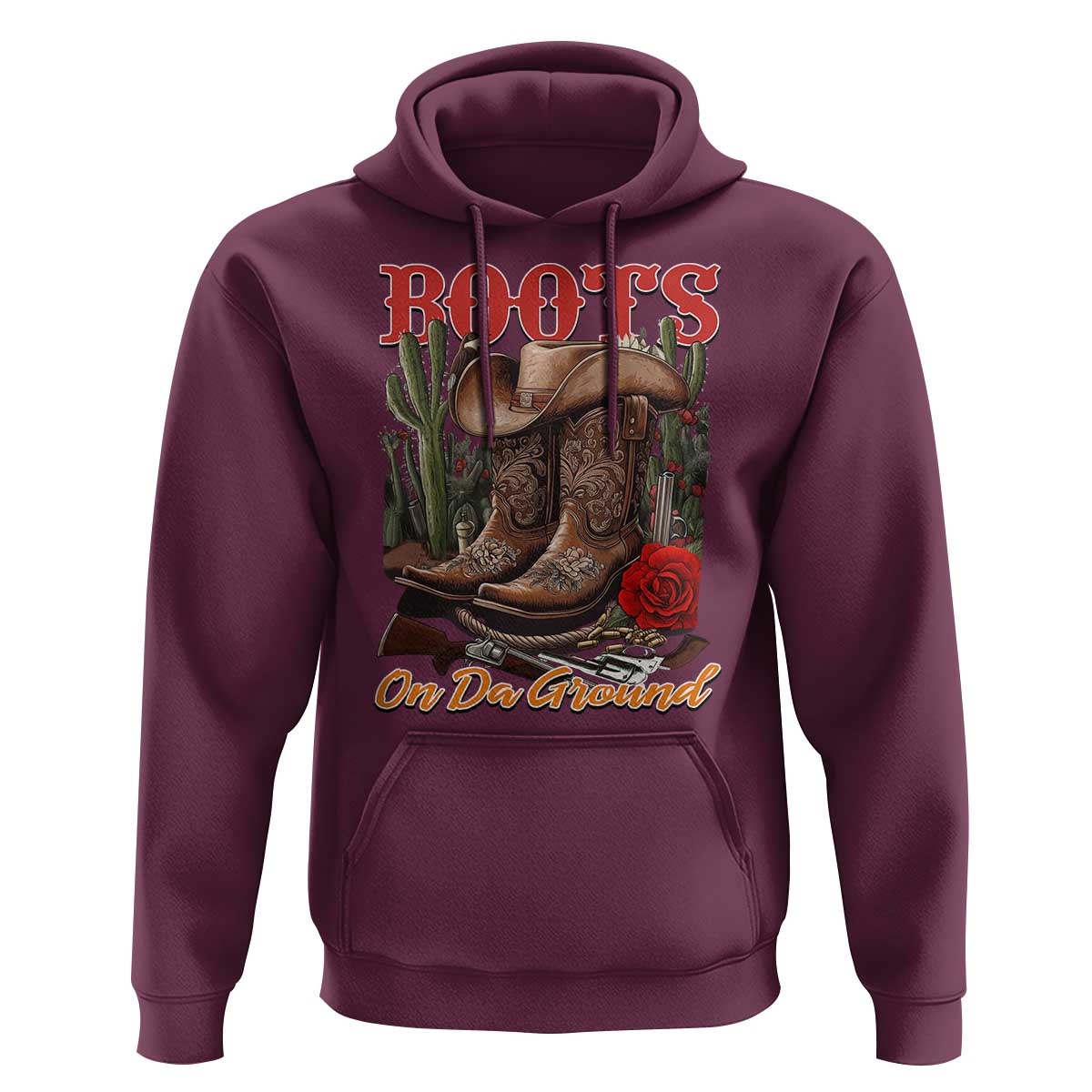 Boots On The Ground Hoodie Cowgirl Line Dance Western Cowboy