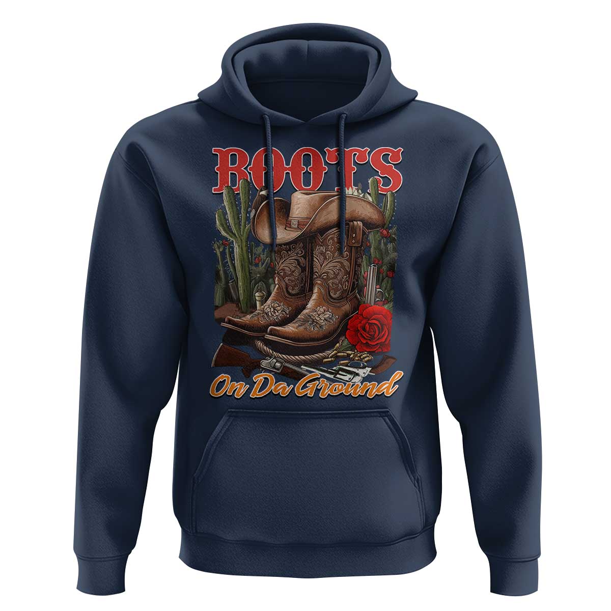 Boots On The Ground Hoodie Cowgirl Line Dance Western Cowboy