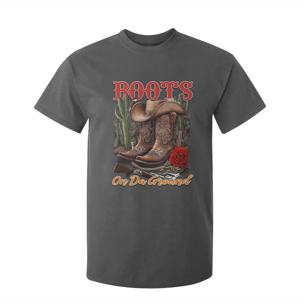 Boots On The Ground T Shirt For Kid Cowgirl Line Dance Western Cowboy