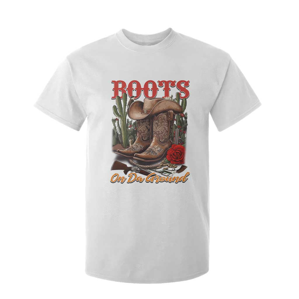 Boots On The Ground T Shirt For Kid Cowgirl Line Dance Western Cowboy