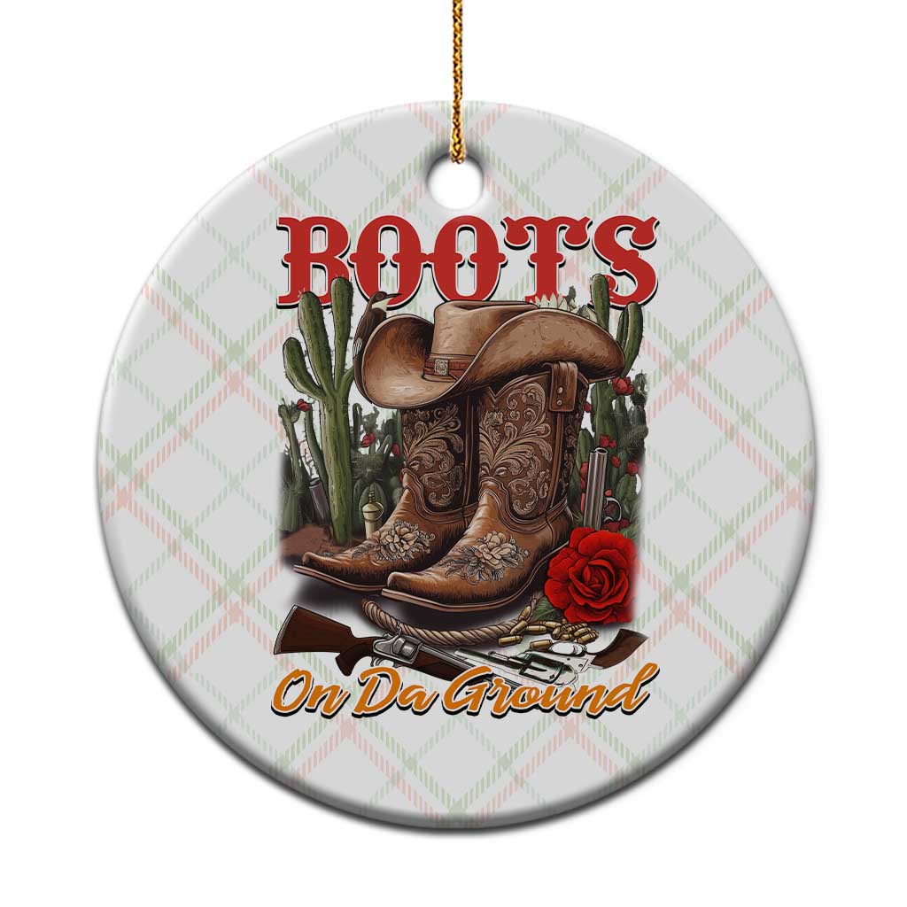 Boots On The Ground Ceramic Ornament Cowgirl Line Dance Western Cowboy - Wonder Print Shop