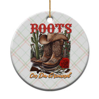 Boots On The Ground Ceramic Ornament Cowgirl Line Dance Western Cowboy - Wonder Print Shop