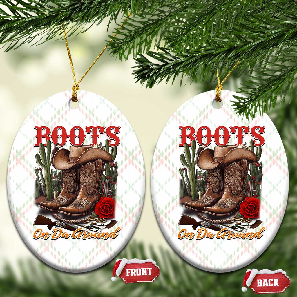 Boots On The Ground Ceramic Ornament Cowgirl Line Dance Western Cowboy - Wonder Print Shop