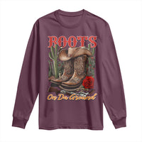 Boots On The Ground Long Sleeve Shirt Cowgirl Line Dance Western Cowboy