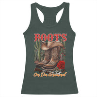 Boots On The Ground Racerback Tank Top Cowgirl Line Dance Western Cowboy