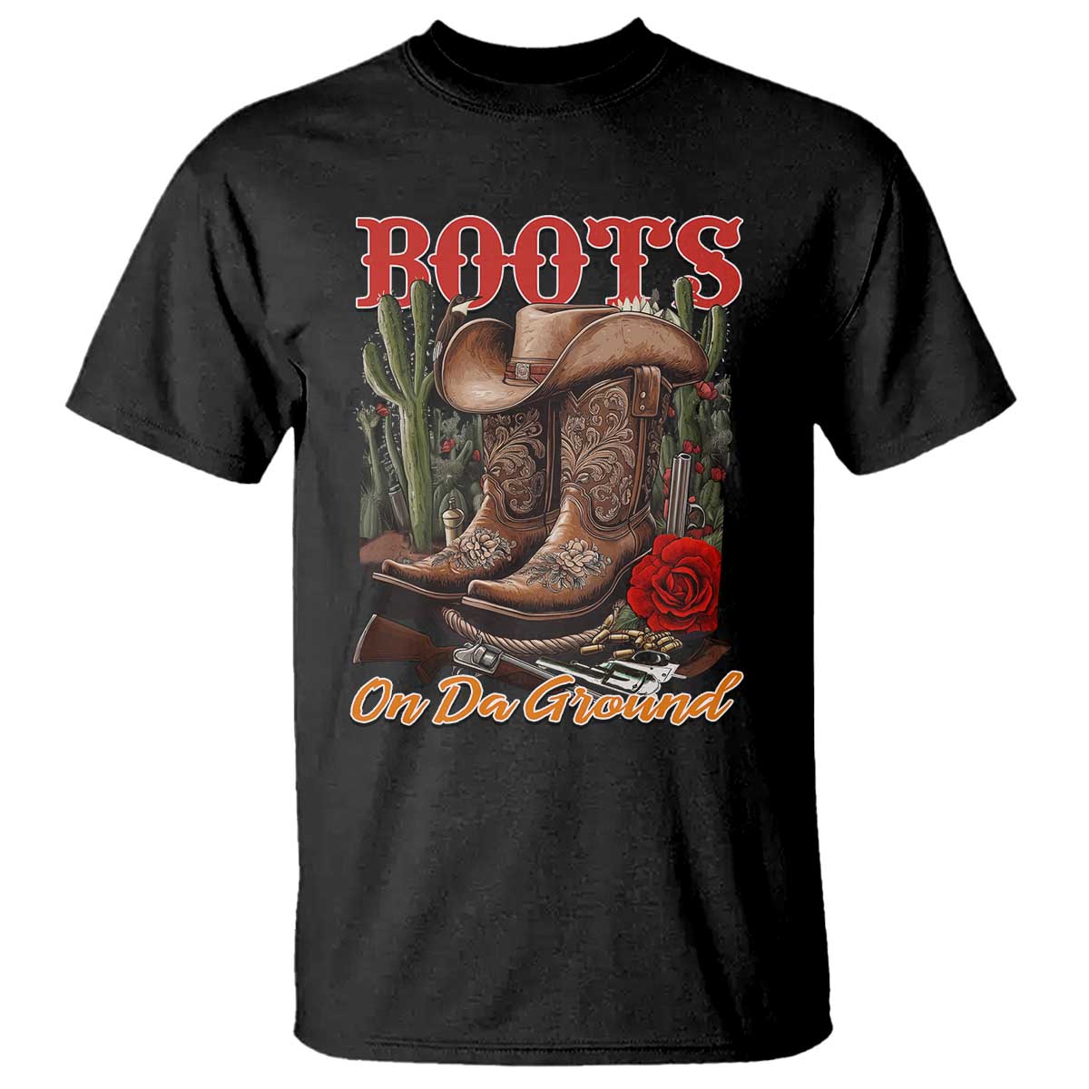 Boots On The Ground T Shirt Cowgirl Line Dance Western Cowboy
