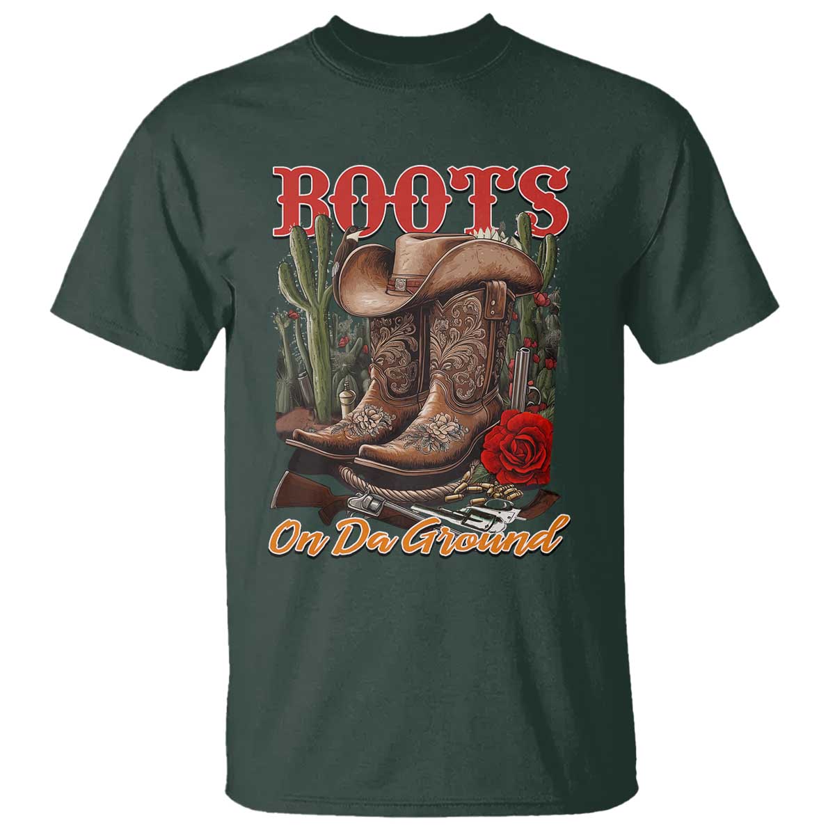 Boots On The Ground T Shirt Cowgirl Line Dance Western Cowboy